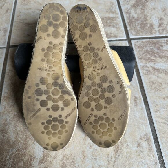 Jimmy Choo Paisley Crisscross Slide Sandal Espadrille Beige Patent Wedge Size 40 - Picture 11 of 11